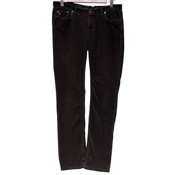 Abercrombie & Fitch Women's Pants Brown Corduroy Low Rise Straight Leg Size 6 - Picture 1 of 10